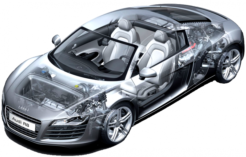 Audi r8 силовая структура кузова