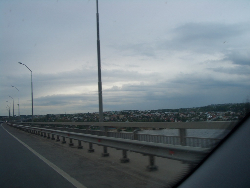 Мост через Волгу на объездной Саратова