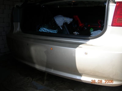 Маркеры на бампере