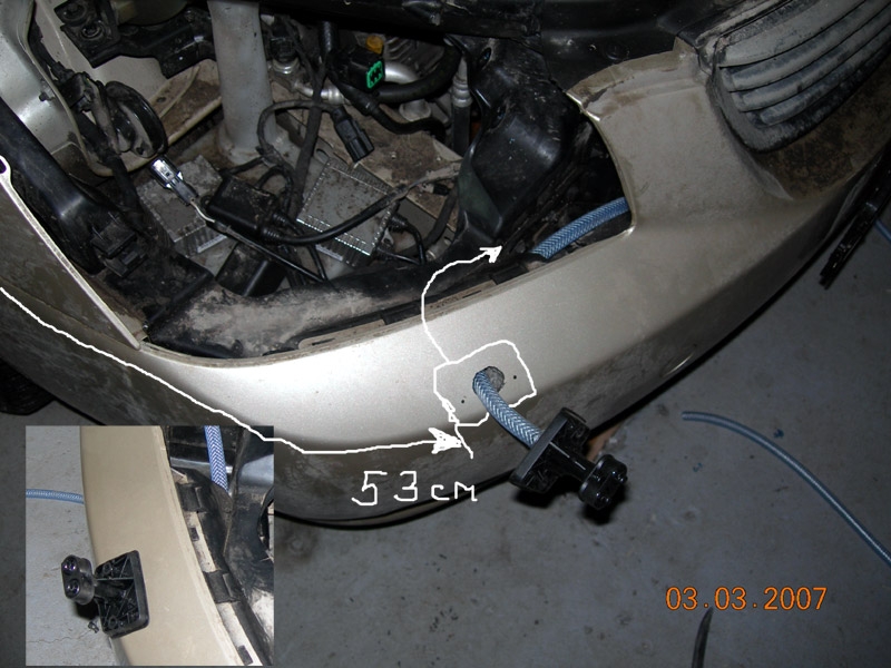 Протягиваем шланги и ставим форсунки