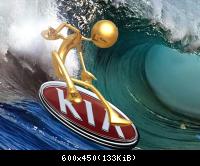 Серфинг на эмблеме КИА.