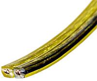 SCT-25-0.75,акуст.кабель 2х0.75мм кв.c басжилой,луж.,желт-прозр.,100м