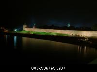 Вид на ночной Кремль с Торговой стороны