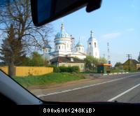 вид из авто на церковь в Переславле-Залесском