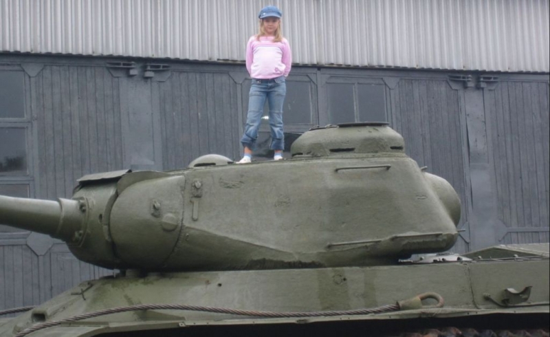 на танке